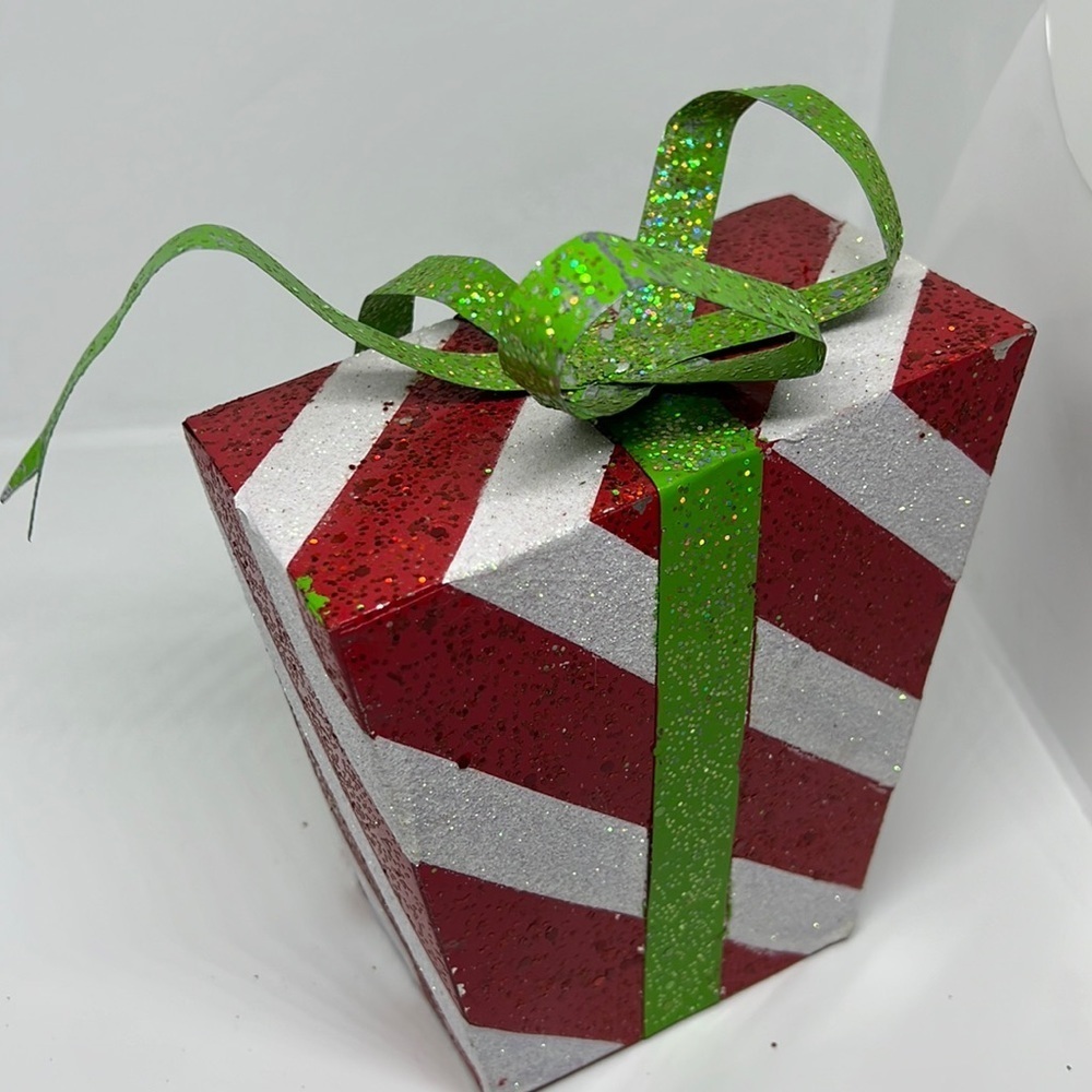 Christmas Glitter Tin Present Box